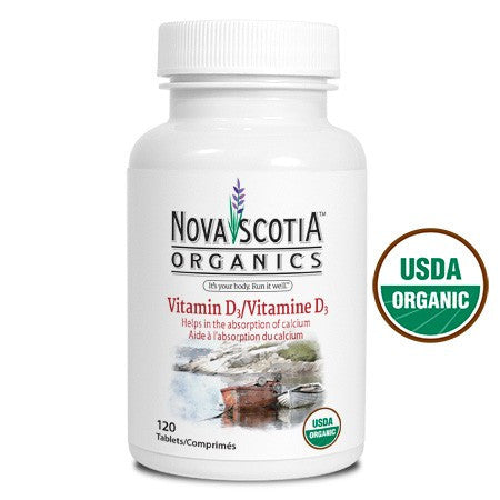 Nova Scotia Organics VitaminD3 caplets (120 day supply)