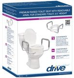 DRIVE Medical Toilet Seat Riser with Rails (romoveable)